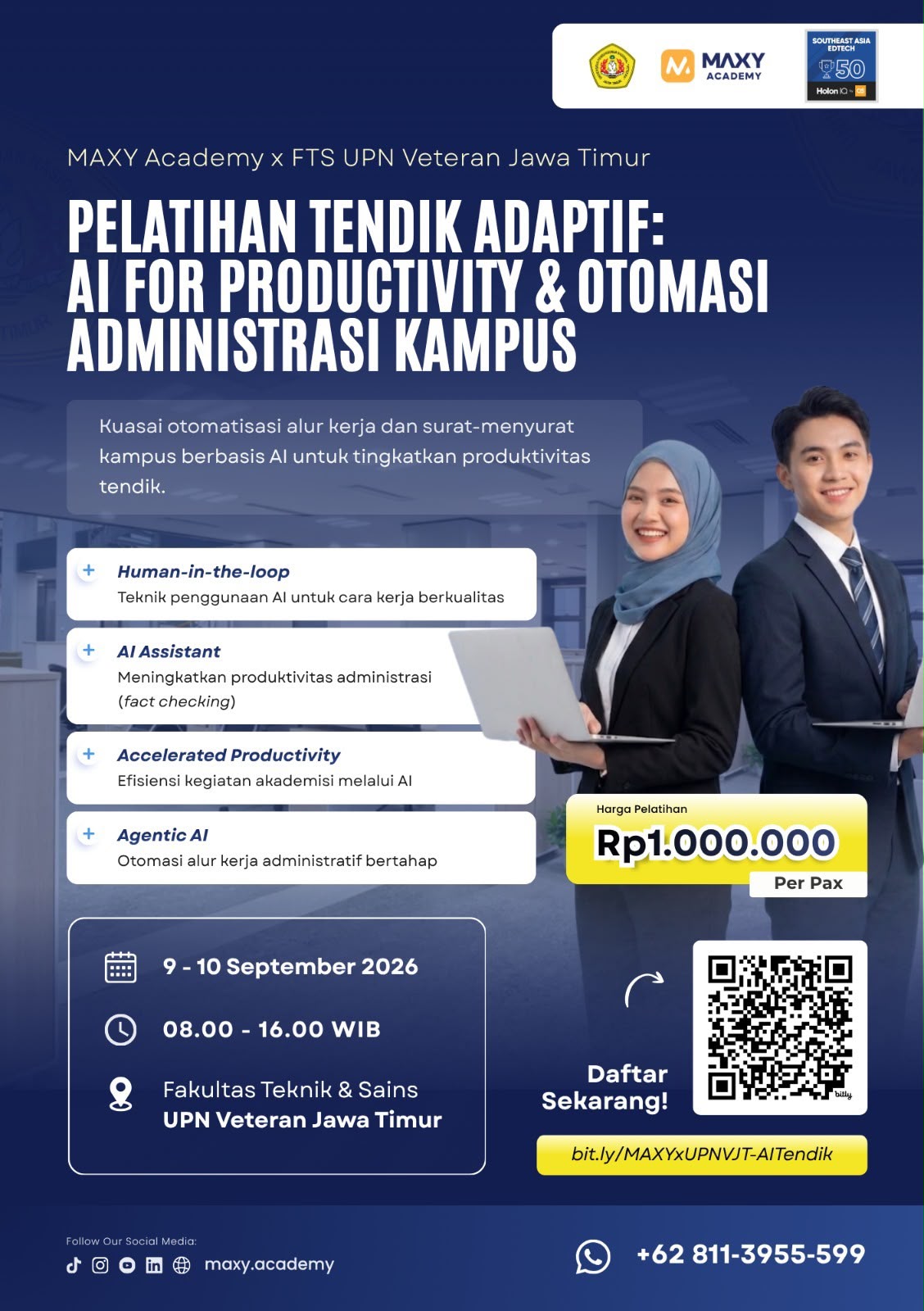 Pelatihan Tendik Adaptif: AI for Productivity &amp; Otomasi Administrasi Kampus 🚀💼